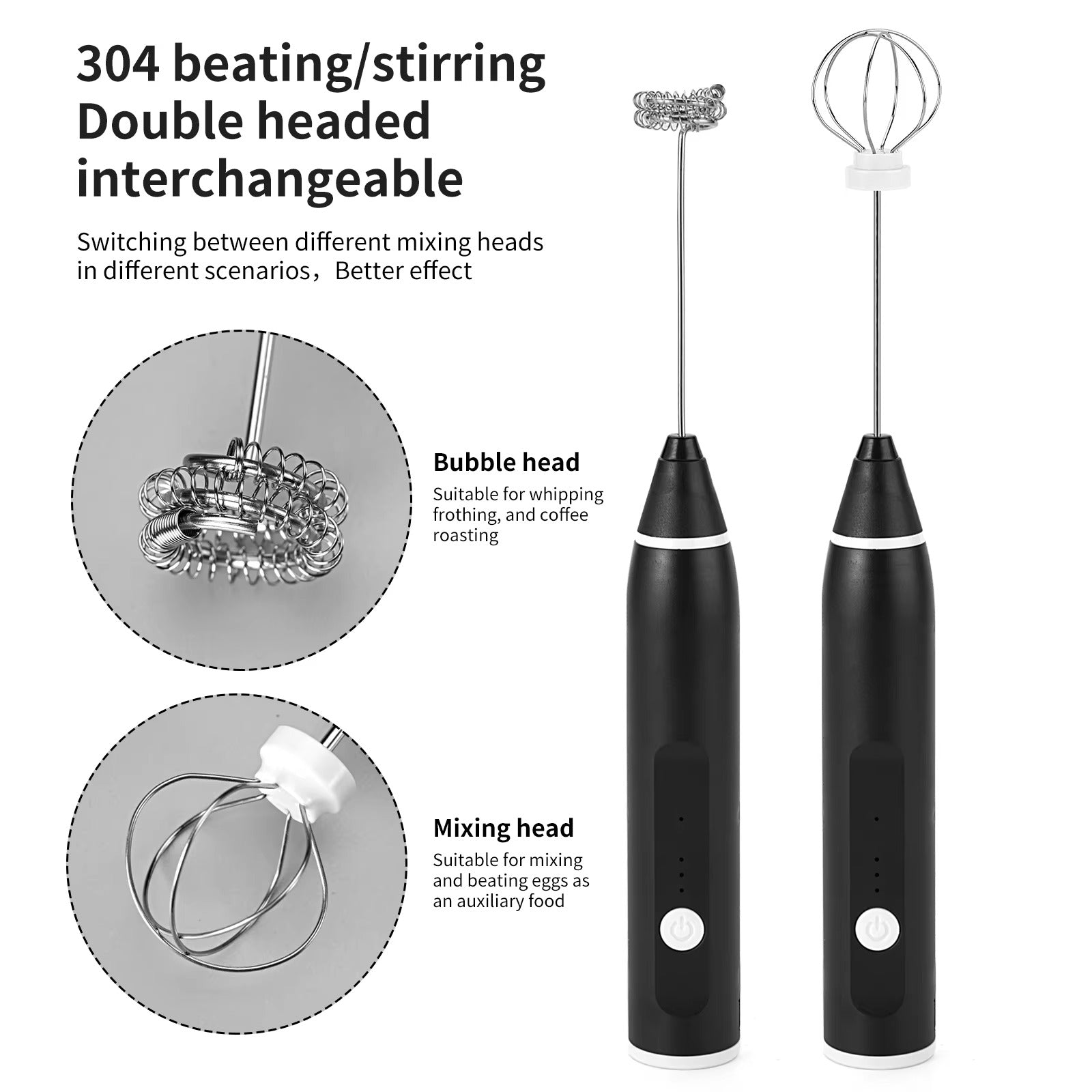USB Rechargeable Electric Milk Frother